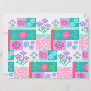 Invitation Conception de fleurs vibrantes en fleurs
