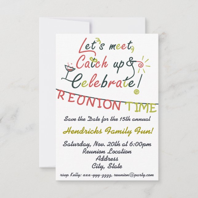 Invitation Conception de la Réunion de famille (Devant)