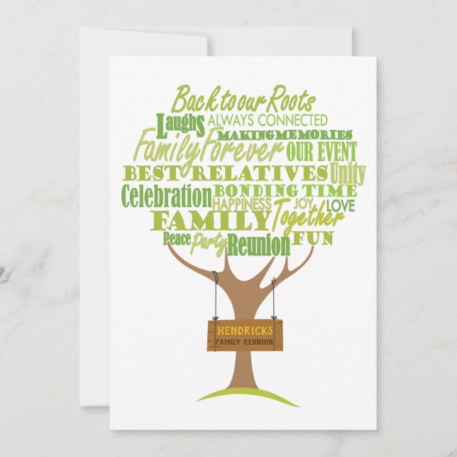 Invitation Conception de la Réunion de famille avec l'élément (Devant)