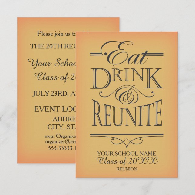 Invitation Conception de la réunion scolaire (Devant / Derrière)
