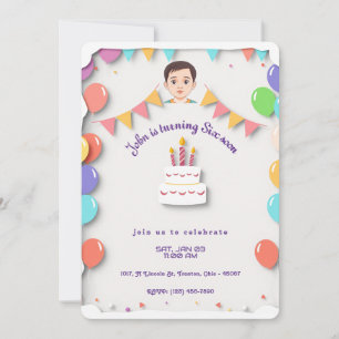 Invitation Conception de l'invitation de fête d'anniversaire