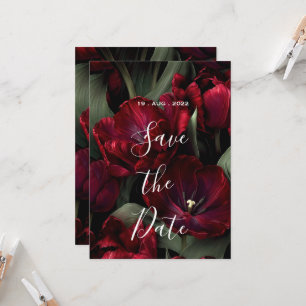 Invitation conception de mariage floral bordeaux mettant en v