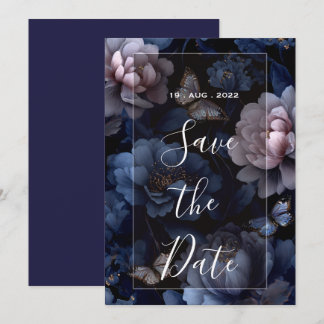 Invitation conception de mariage floral bordeaux mettant en v