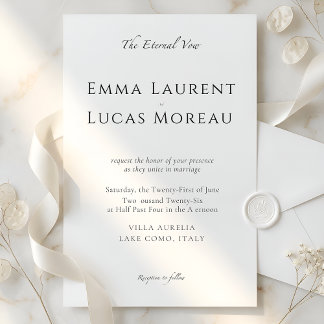 Invitation Conception de mariage minimaliste moderne luxe noi
