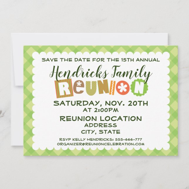 Invitation Conception de réunion de famille (Devant)