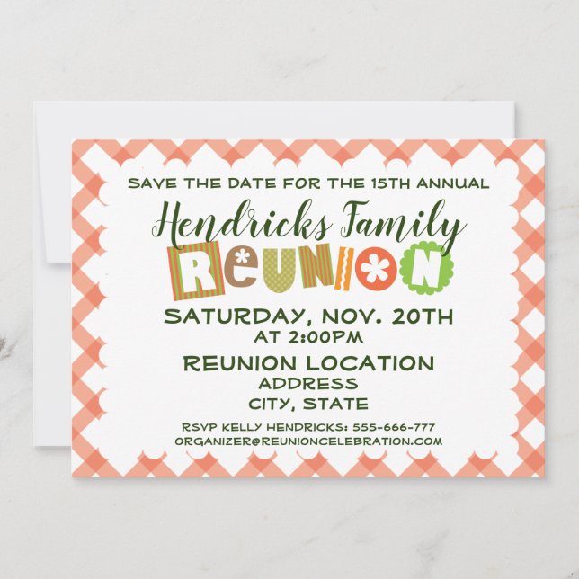 Invitation Conception de réunion de famille (Devant)
