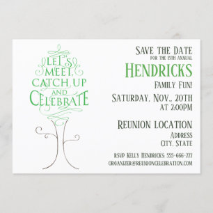 Invitation Conception de réunion familiale.