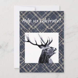 Invitation Conception de vintage cerf divorce ou partie sur m