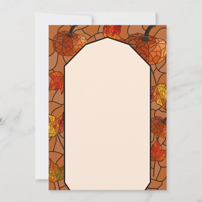 Invitation Conception de vitrail d'automne (Devant)