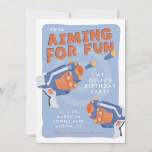 Invitation Conception des pistolets à fléchettes en mousse