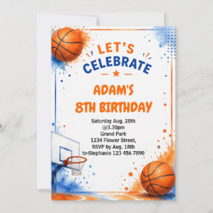 Invitation Conception d'invitation d'anniversaire de basketba
