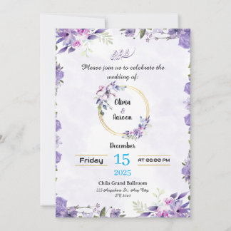 Invitation Conception d'invitation de Cedding personnalisée