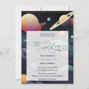 Invitation Conception d'invitation de mariage des rêves galac