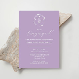 Invitation Conception d'invitation Fiançailles moderne Lavend
