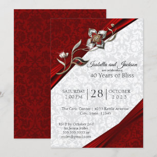 Invitation Conception du 40e anniversaire de la florale de Ru