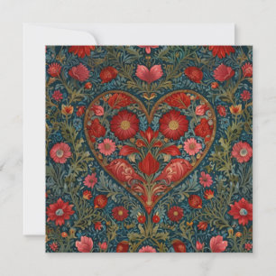 Invitation Conception élégante de cœur de la Saint-Valentin v