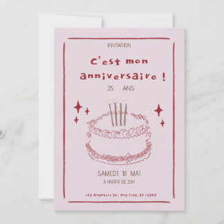Invitation Conception élégante d'invitation d'anniversaire