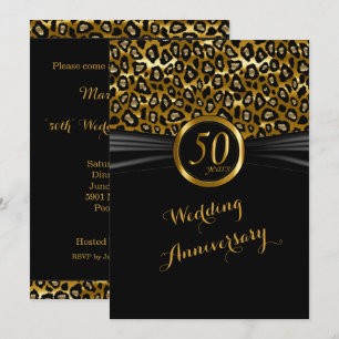 Invitation Conception Exotique Léopard 50e Anniversaire