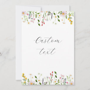 Invitation Conception fleur sauvage personnalisée
