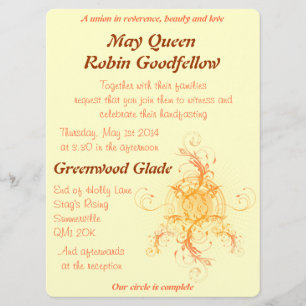 Invitation Conception florale 2 d'invitation de Sun