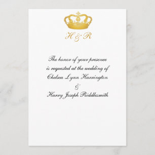 Invitation Conception II de couronne - or