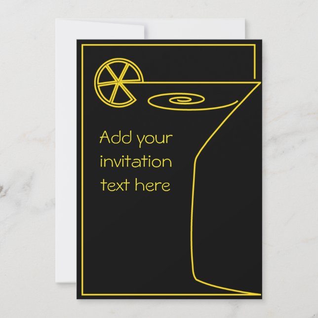 Invitation Conception moderne de cocktail (Devant)