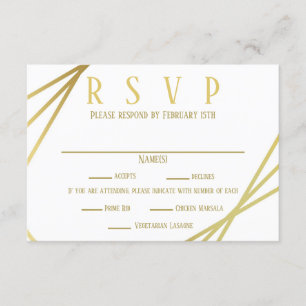 Invitation Conception Moyenne - RSVP/Diner Choix