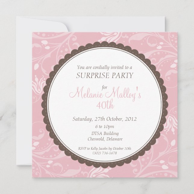 Invitation CONCEPTION PERSONNALISÉE :: pour Kelly (Devant)