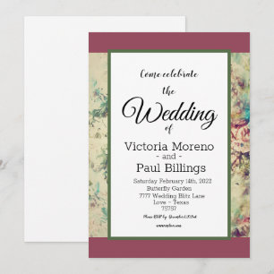 Invitation Conception victorienne Vintage vieux monde 2