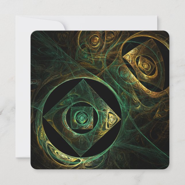 Invitation Conceptions d'art fractal abstrait de vibrations m (Devant)
