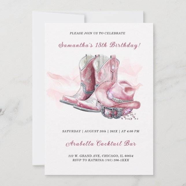 Invitation Conceptions d'invitations pour une fête d'annivers (Devant)
