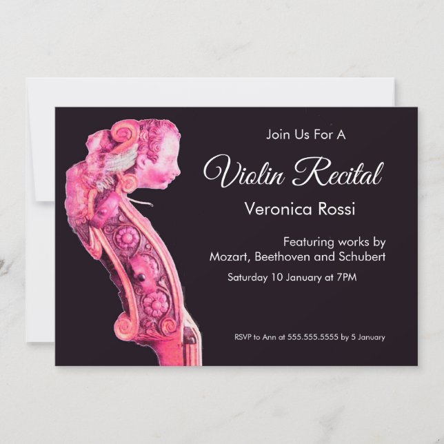 Invitation CONCERT DE MUSIQUE CLASSIQUE, BREVET DE Violon BRE (Devant)