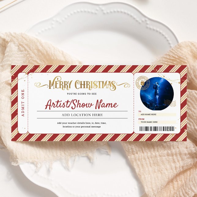 Invitation Concert de Noël Show Billet cadeau (Créateur téléchargé)