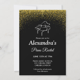 Invitation Concert de récital de piano Musique classique