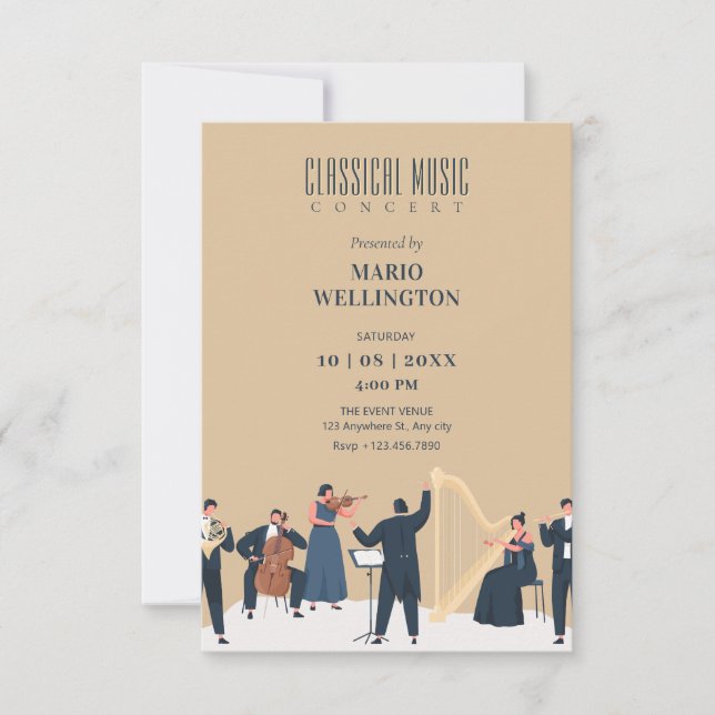 Invitation Concert musical classique (Devant)
