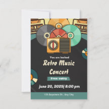 Invitation Concert Musique Live | Événement noctur