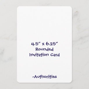 Invitation Concevez votre propre modèle arrondi 11,4 x 15,9 c