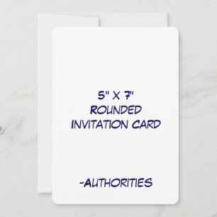 Invitation Concevez votre propre modèle arrondi 5" x 7"