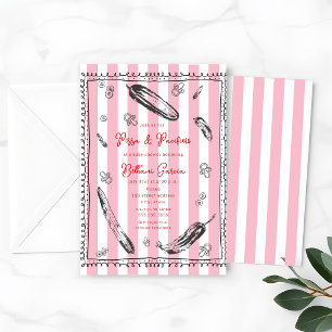 Invitation Concombres Pacificateurs Croquis Doodle Baby showe