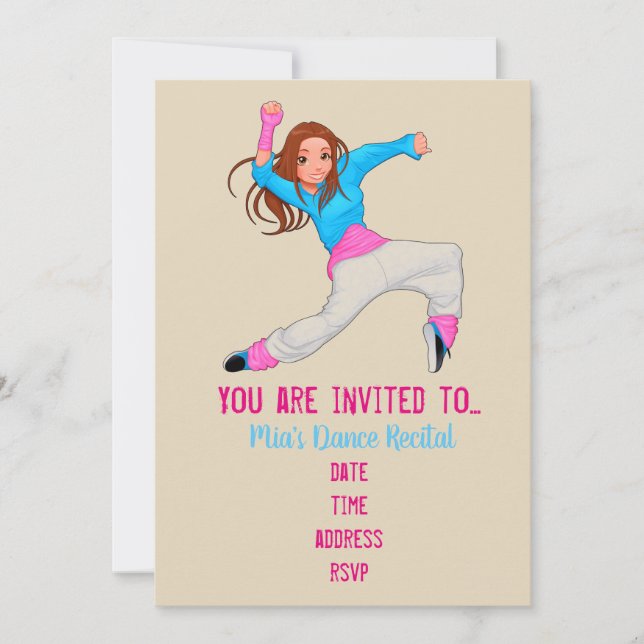 Invitation Concours de danse moderne hip hop (Devant)