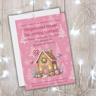 Invitation Concours de décoration de maison en pain d'épices