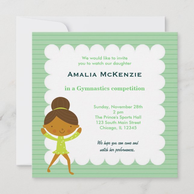 Invitation Concours de gymnastique (Devant)