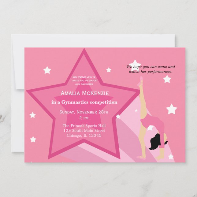 Invitation Concours de gymnastique (Devant)