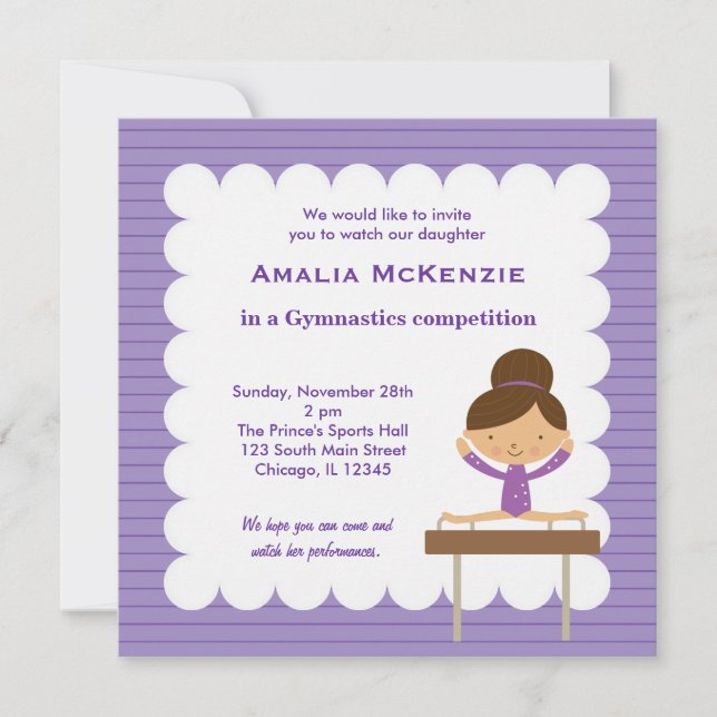 Invitation Concours de gymnastique (Devant)