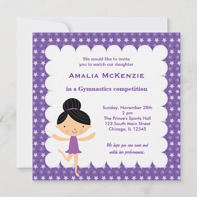 Invitation Concours de gymnastique (Devant)
