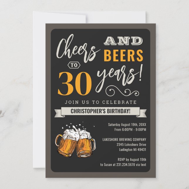 Invitation Concours et bières modernes 30e anniversaire Invit (Devant)