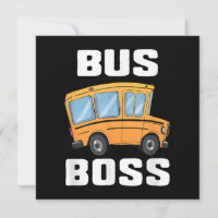 Conducteur de Bus Scolaire Drôle Patron de Bus