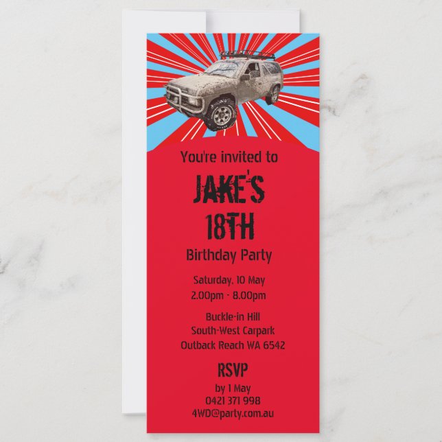 Invitation Conduite à quatre roues motrices (Devant)