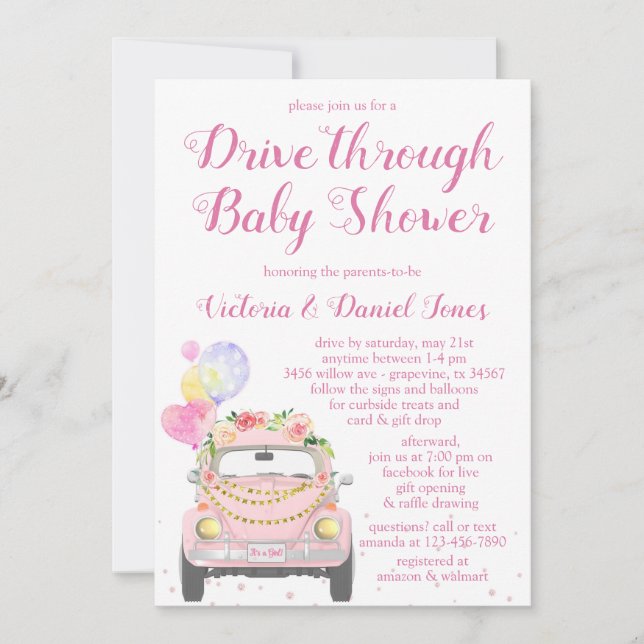 Invitation Conduite agréable par Baby shower (Devant)