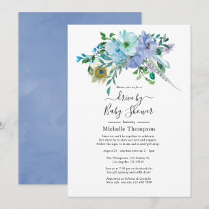 Invitation Conduite de Mint et Blue Boho par la mariée ou le
